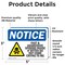 Signmission Fast And Aggressive Spiders Inside Sign With Symbol, 5 in W x Rectangle, Vinyl Decal OS-2PACK-NS-D-35-L-12485 - alternate 2